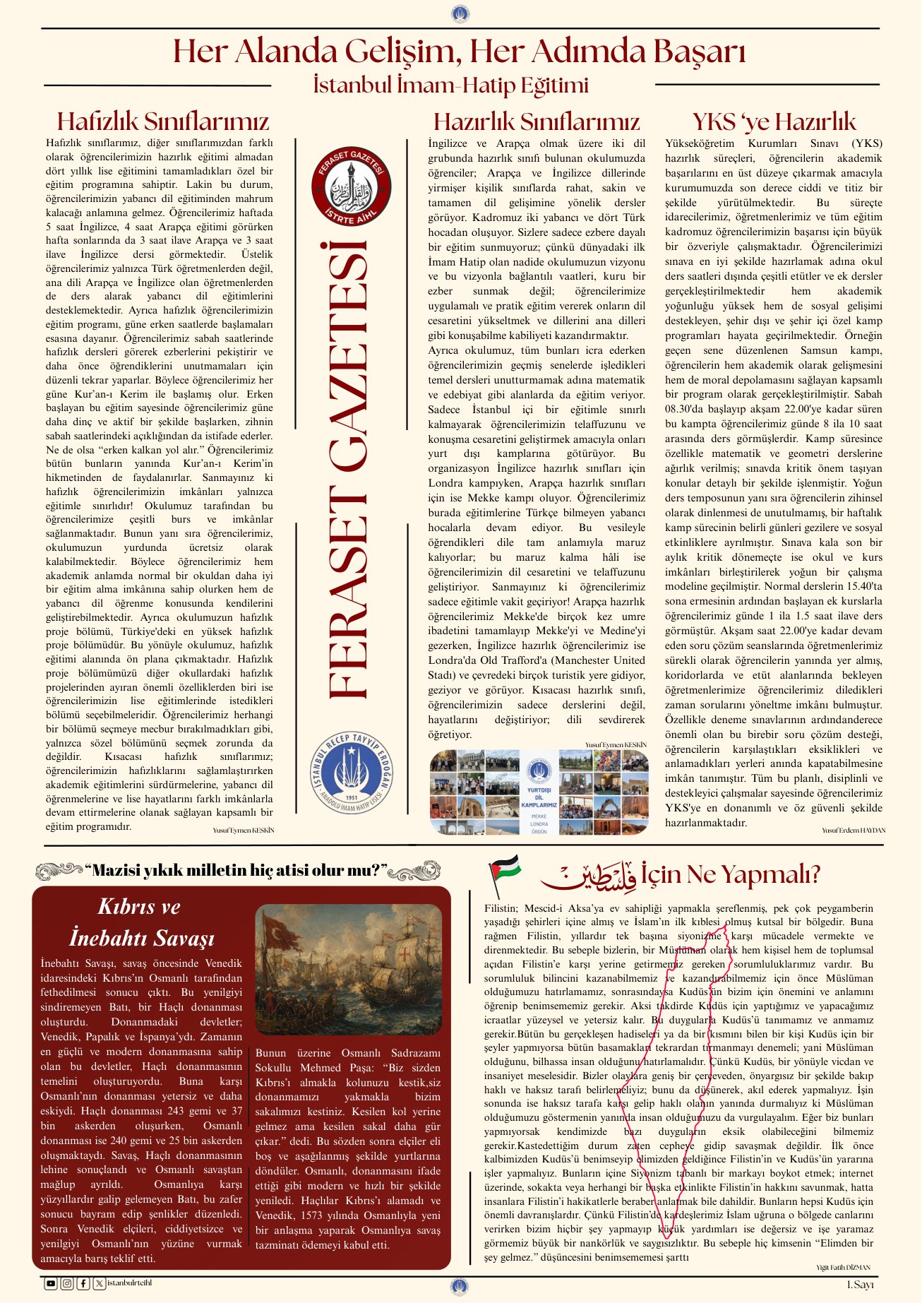 Feraset Gazetesi 1. Sayı, sayfa 2